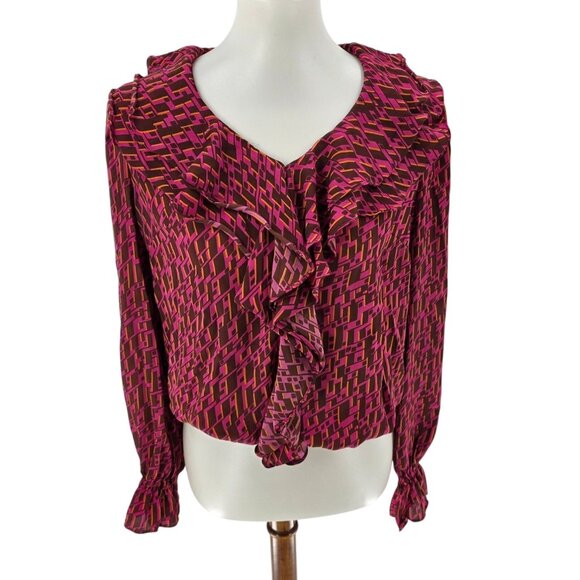 International Concepts Tops - International Concepts Ruffled V-neck Blouse, S